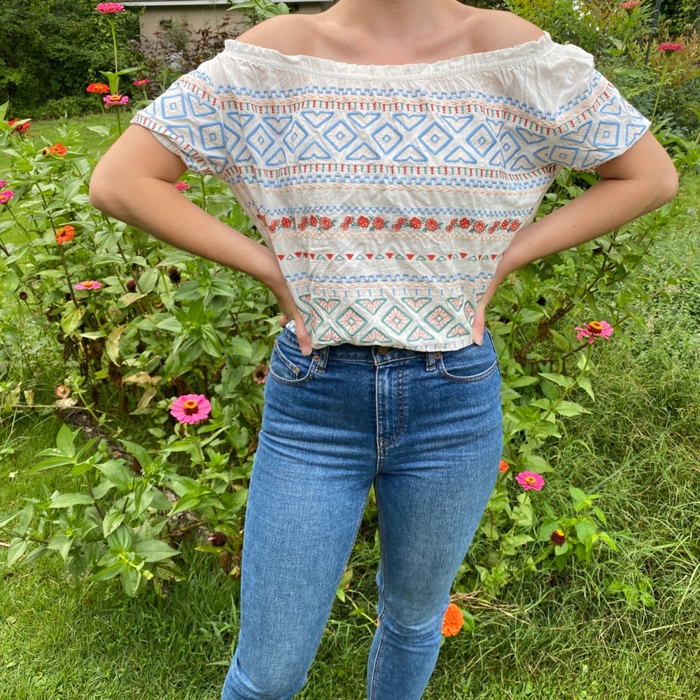 Off the should Altar’d State blouse.